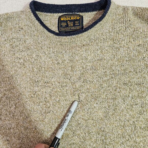 Vintage Woolrich Tweed Wool Blend Sweater Mens Crewneck Herb XL - Picture 3 of 8